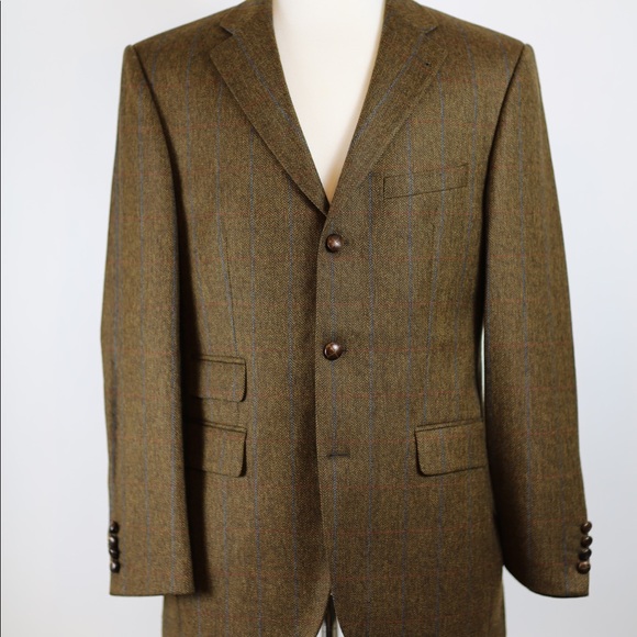 Barbour Windowpane Three Button Sport Coat - Picture 3 of 6